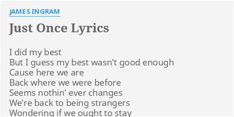 what once was lyrics